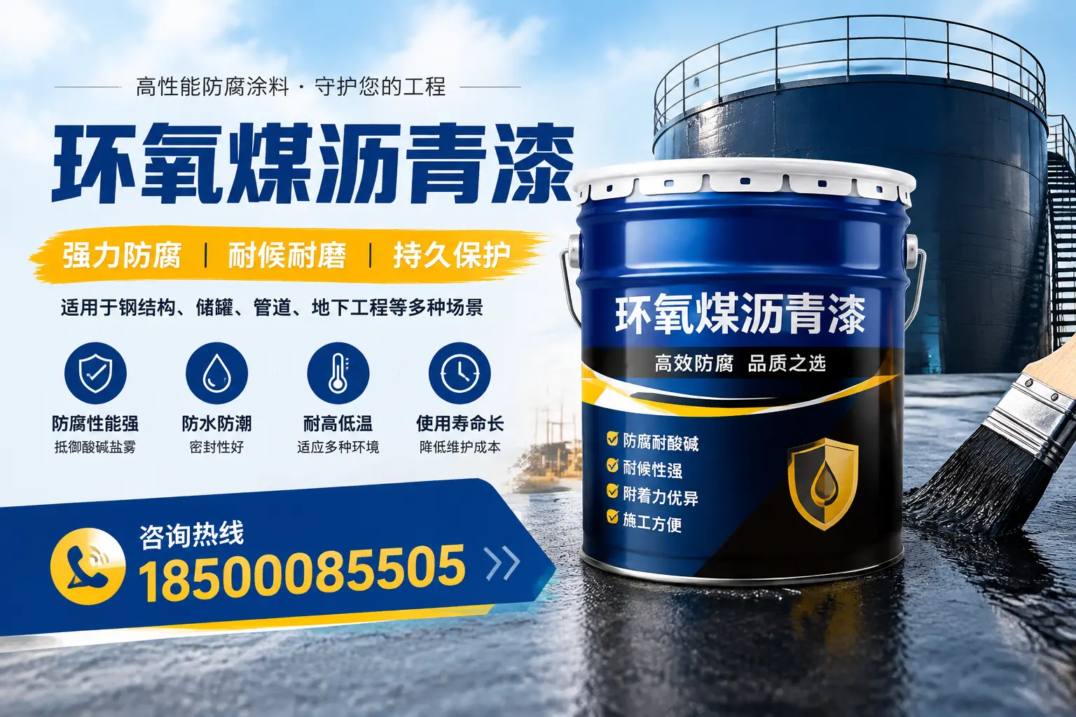 环氧煤沥青漆在工业中的应用，揭阳企业的选择